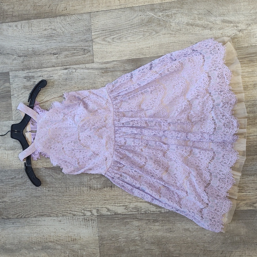 Francesca's Lace Lilac Dress